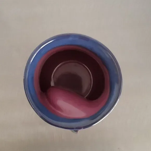 Naher Clay in Motion Purple Passion Handwarmer Mug Cup Left Hand Signed 14 oz - Picture 5 of 9